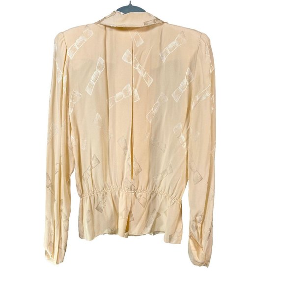 Vintage Norma Walters Silk Peplum Blouse - Picture 4 of 6